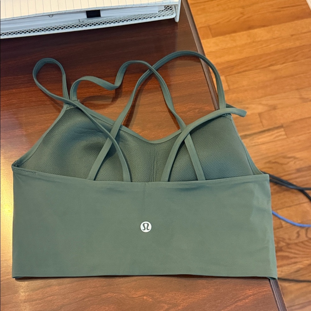 lululemon athletica green strappy sports bra - Picture 2 of 2